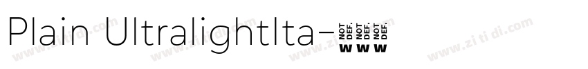 Plain UltralightIta字体转换